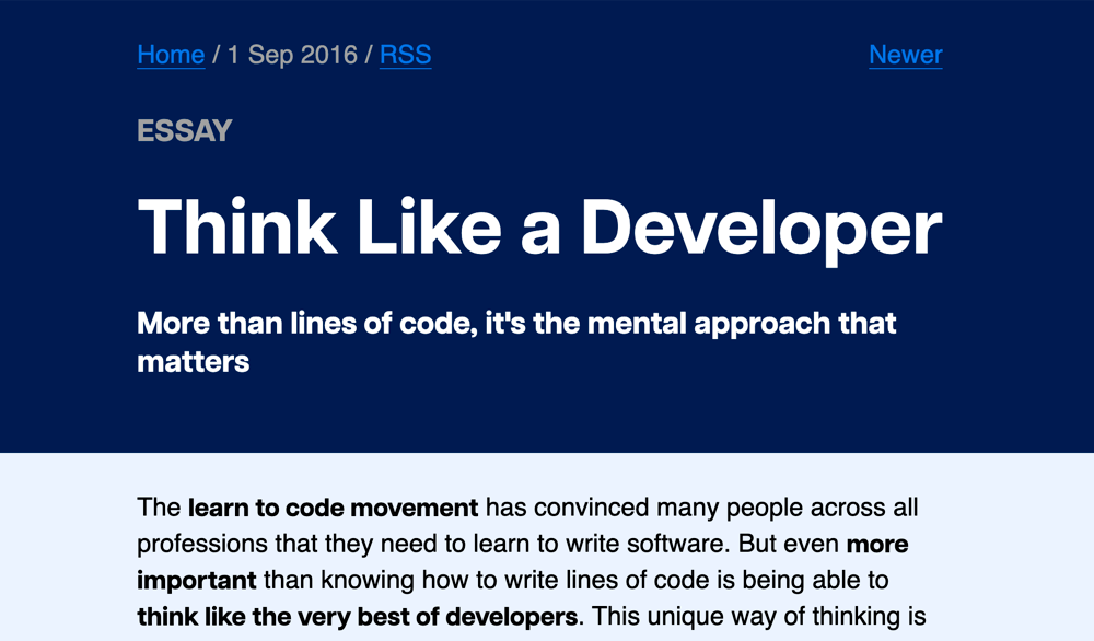 Think Like a Developer