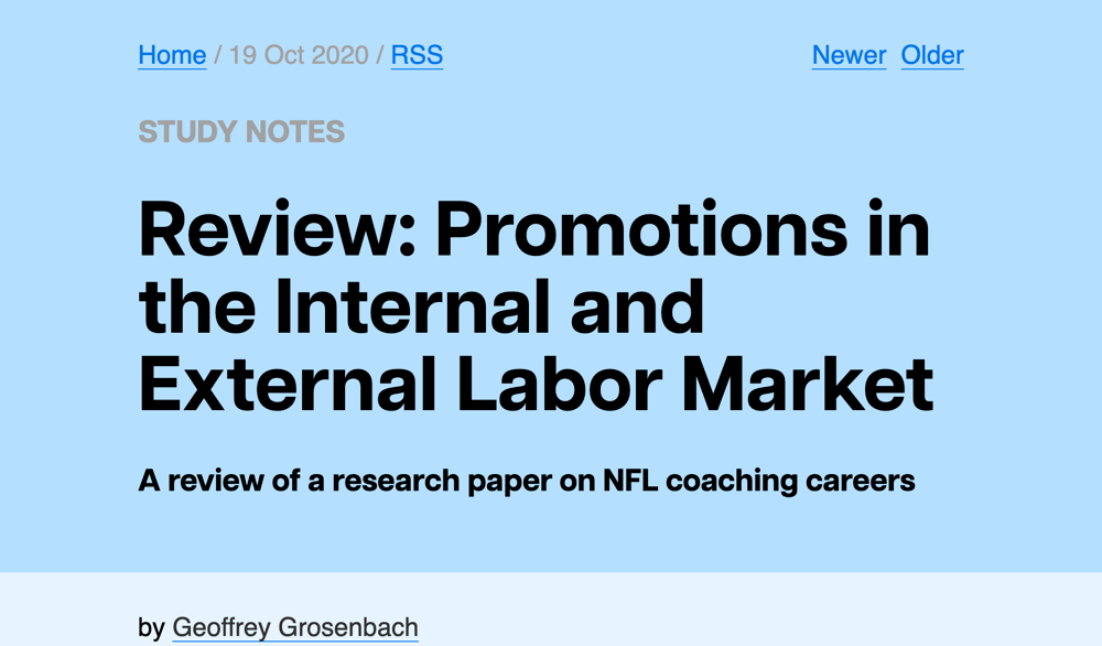 Review: Promotions in the Internal and External Labor Market